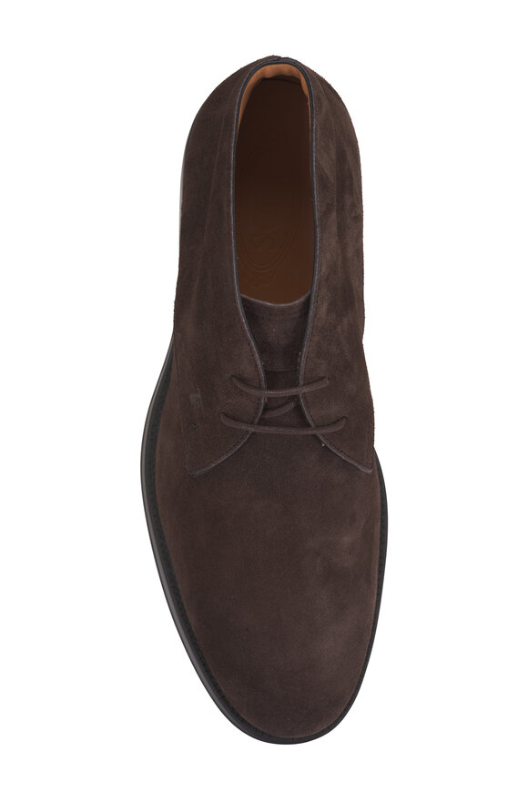 Tod's Polacco Dark Brown Suede Chukka Boot - view 3