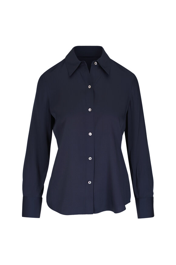 Vince Navy Slim Fit Classic Shirt - view 1