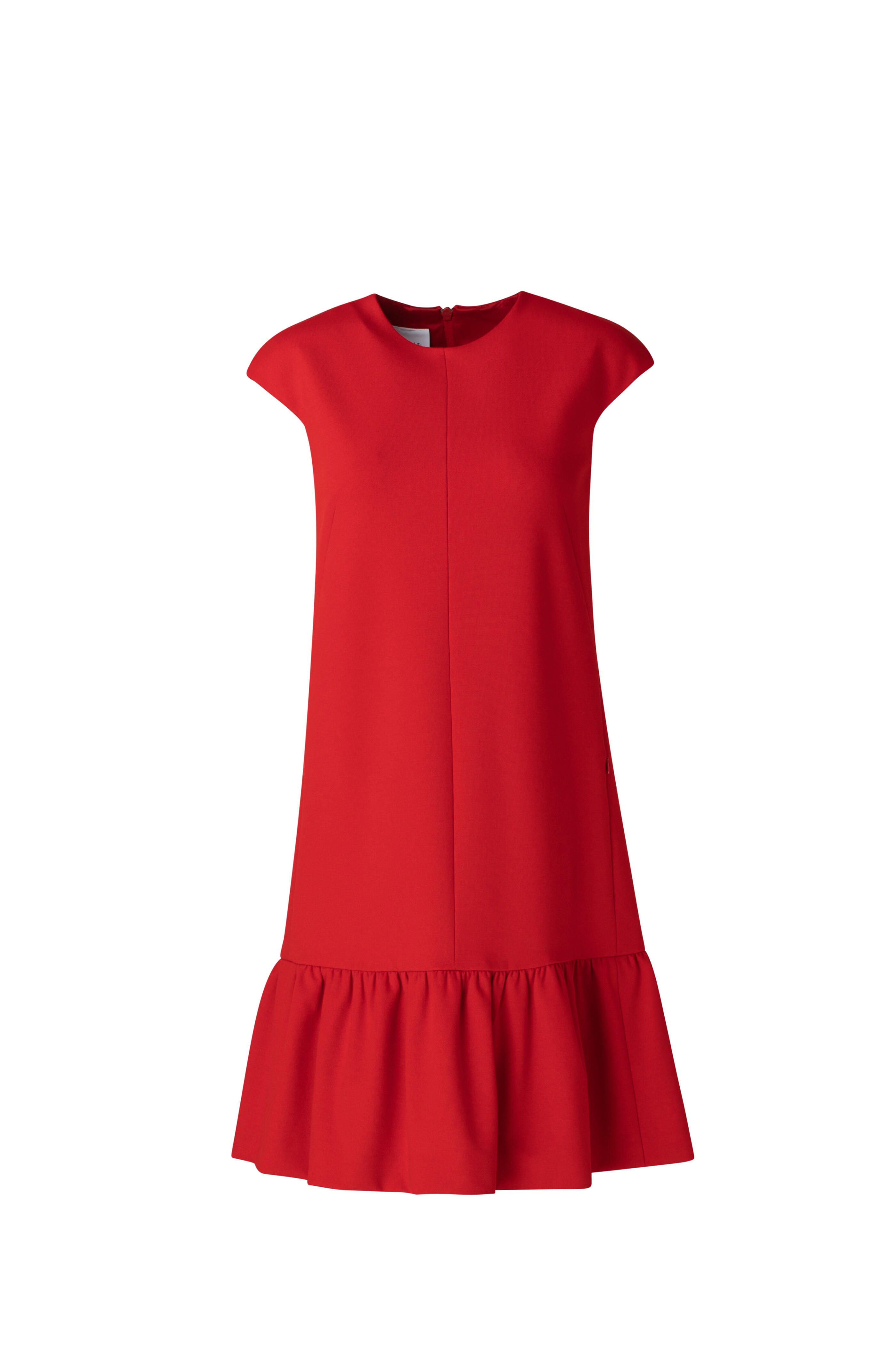 Akris Punto - Red Viscose Jersey Cap Sleeve Dress