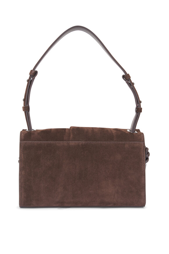 By Far - Mini Rachel Circular Croco Embossed Bag in Salmon