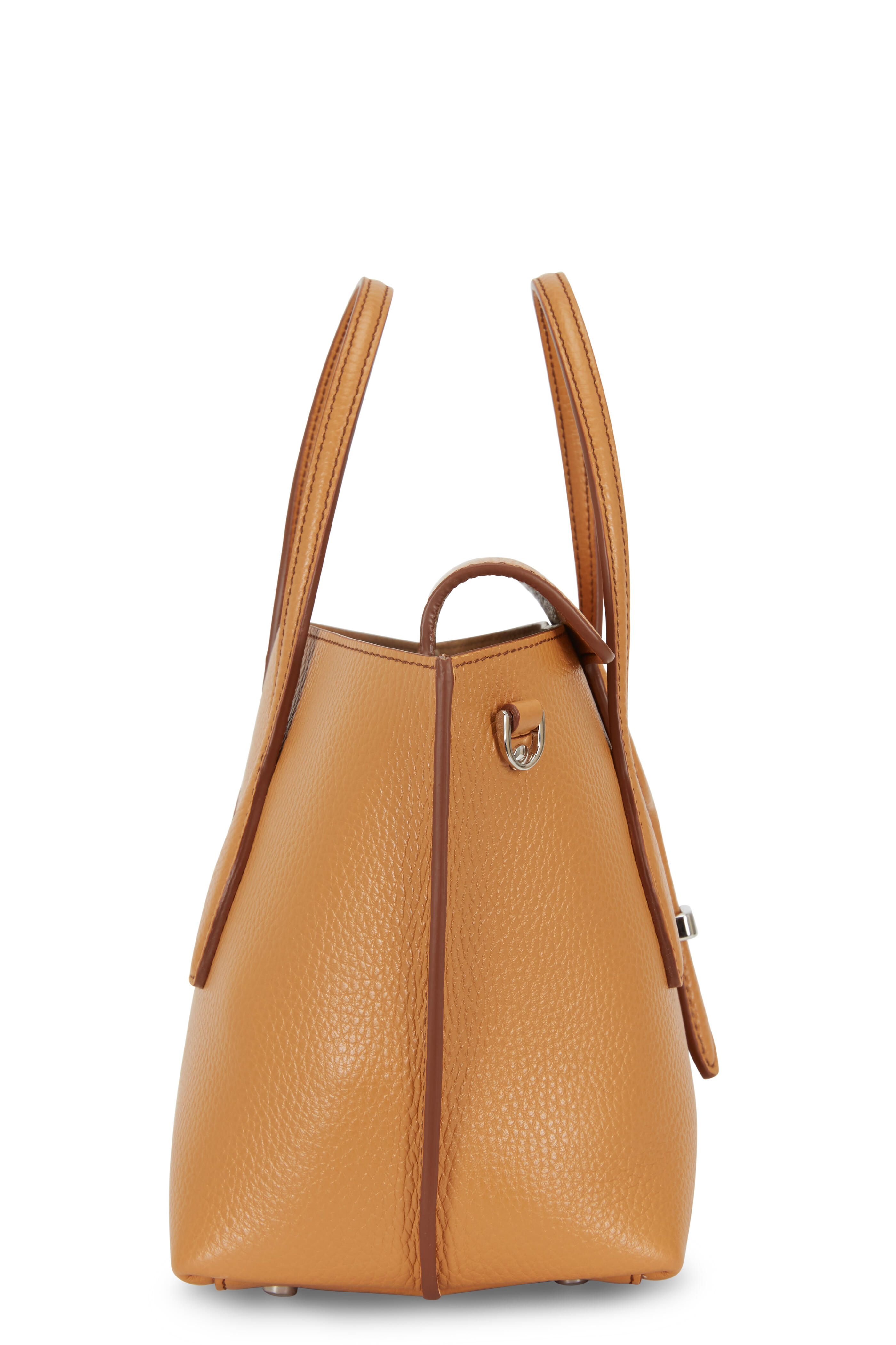 Tod's - New Joy Beige Pebbled Leather Mini Hobo Bag