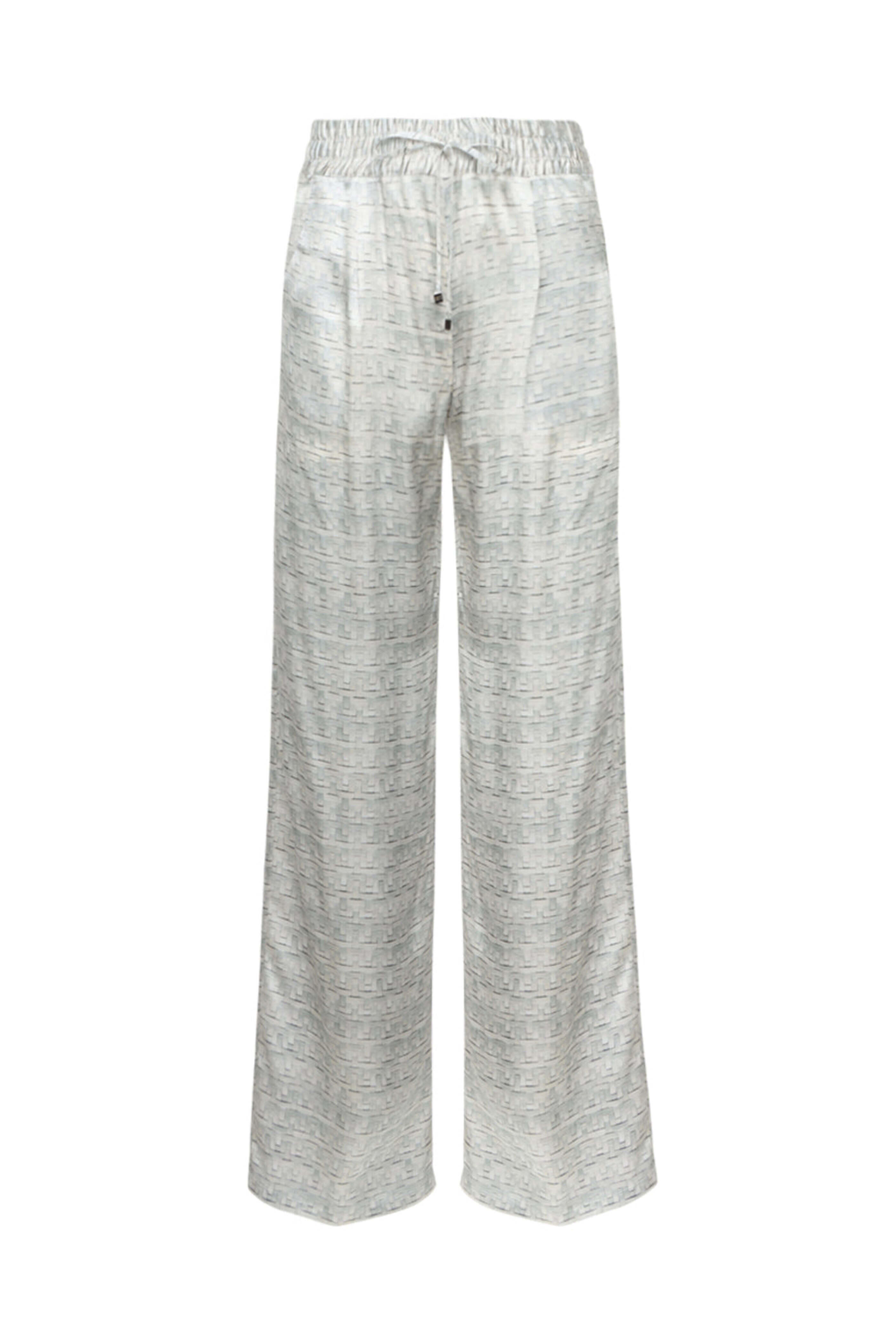パンツ KITON SILK PANTS WITH PRINT Kiton - Sky Blue Woven Print Silk Pant | Mitchell Stores