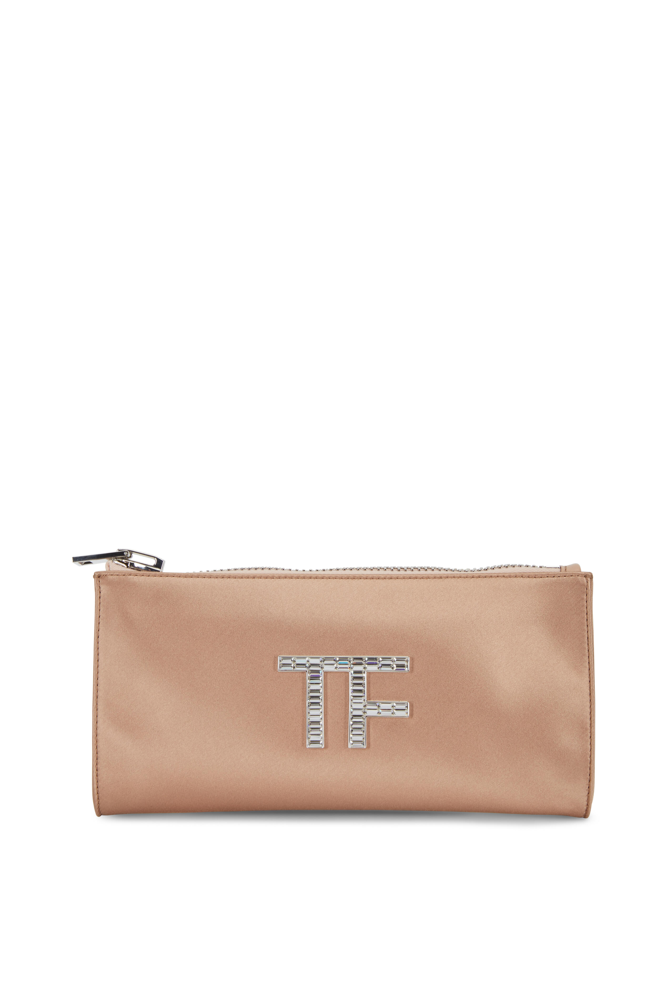Tom Ford - Nude Satin Crystal TF Clutch