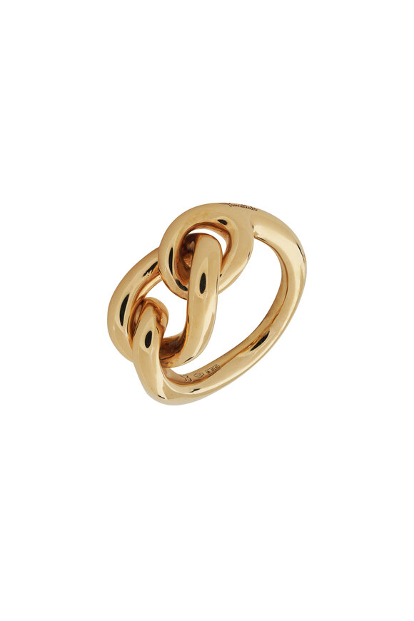 Pomellato Catene Rose Gold Voluptuous Link Ring