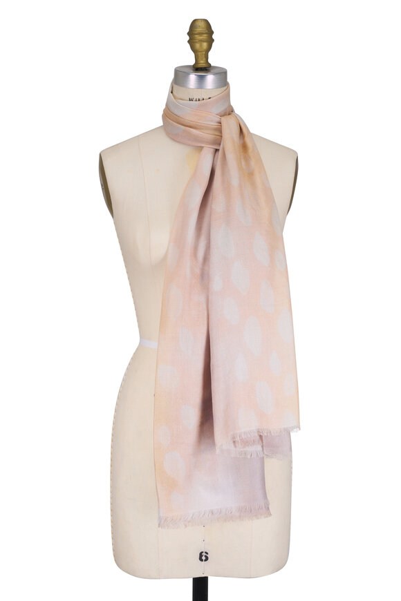 Kinross Cameo Multi Watercolor Dot Scarf