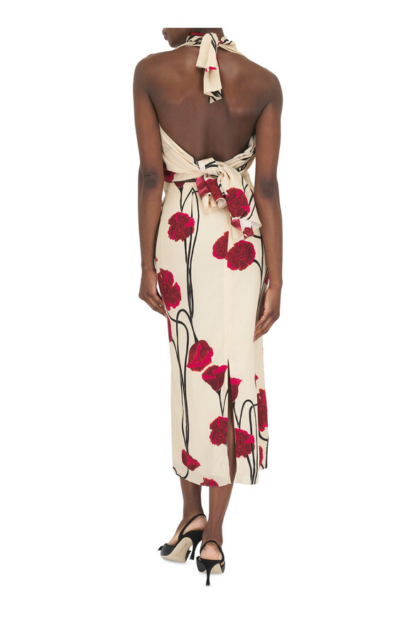 Johanna Ortiz - Parajes Lejanos Floral Silk Midi Dress