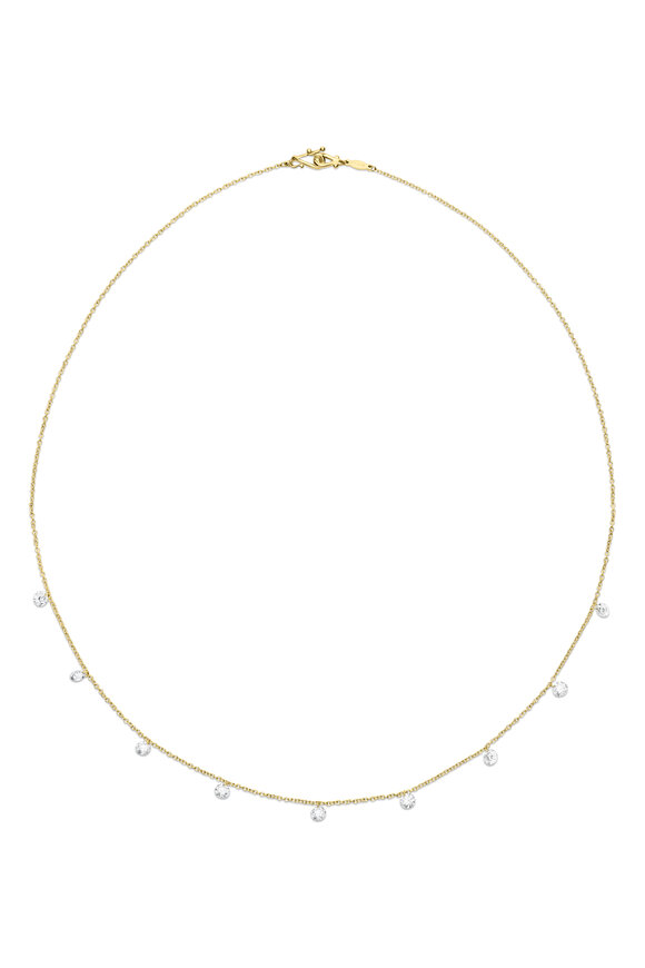 Paul Morelli 18k Yellow Gold Floating Diamond Necklace - view 1