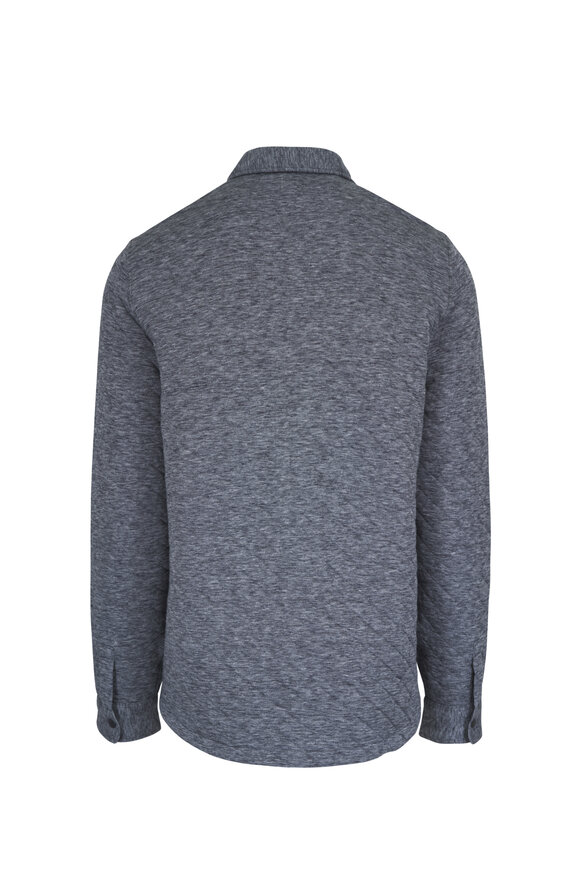 Faherty Brand Gray Quilted Fleece Shacket - view 2