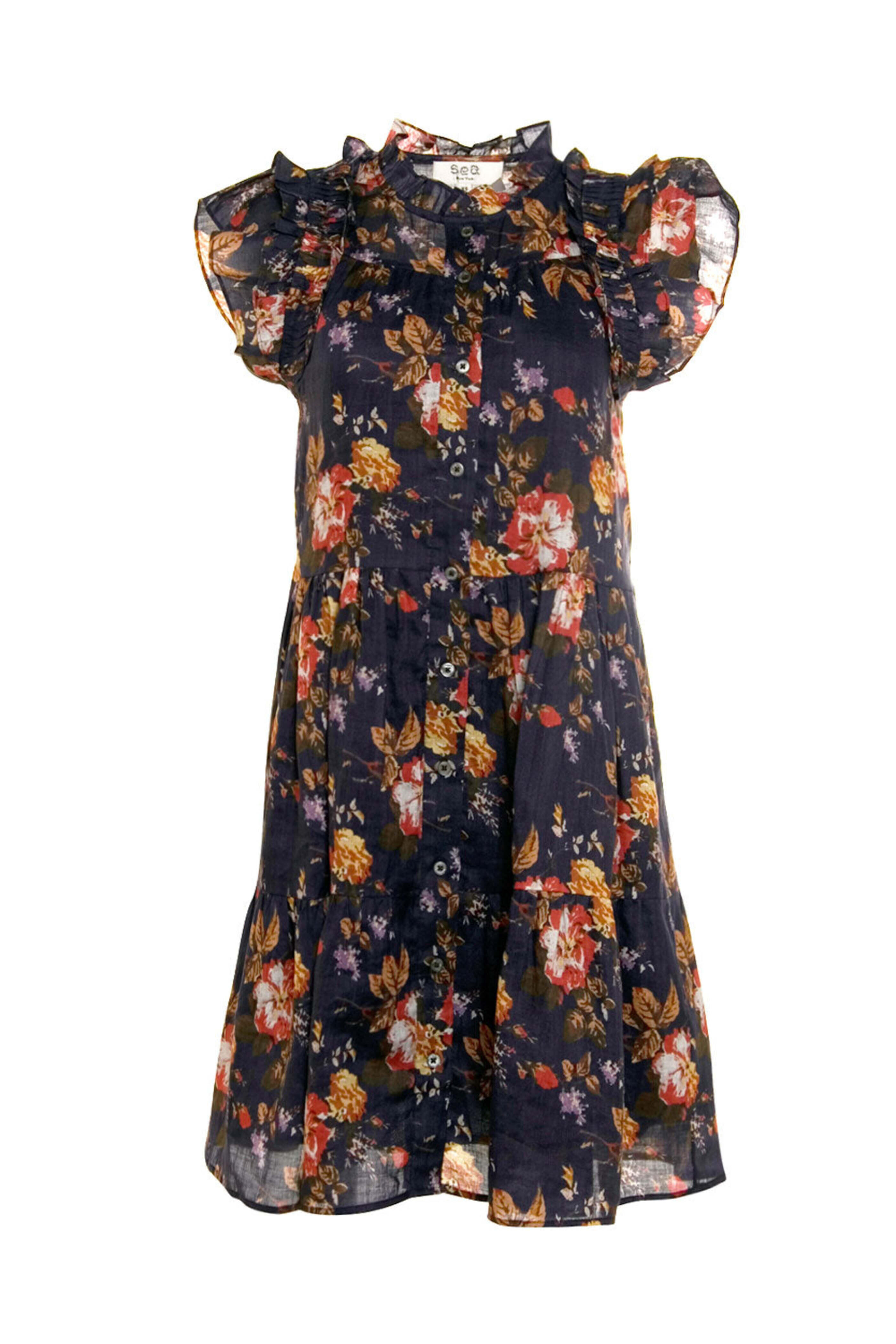 Sea NYC - Navy Floral Sleeveless Esme Dress