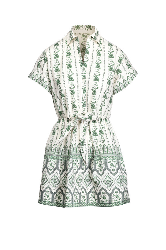 Cara Cara Asbury Vining Flora Green Mini Dress