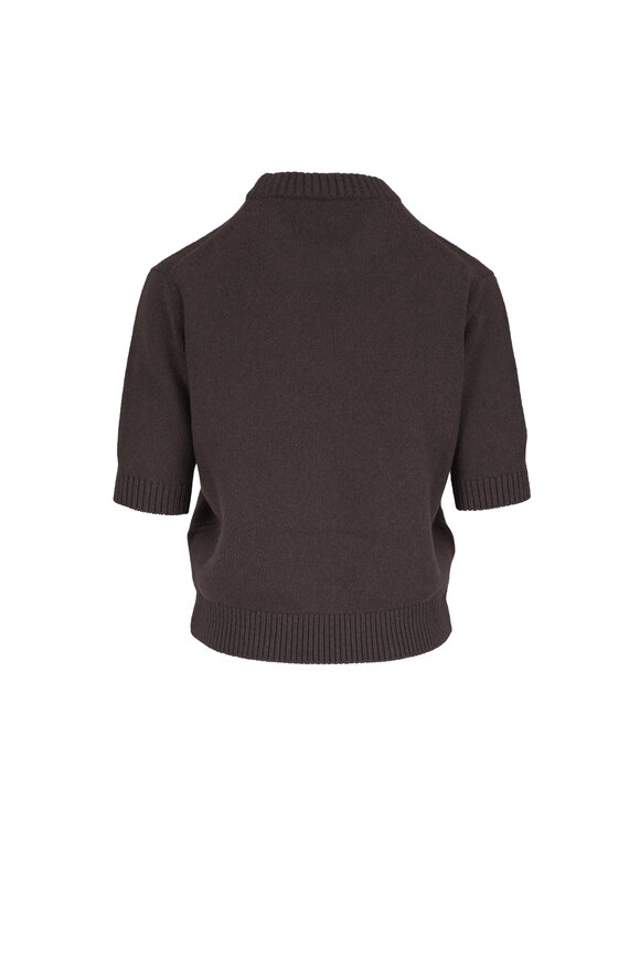 Khaite Davin Coffee Cashmere Sweater - view 6