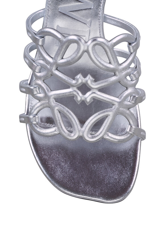Loewe Petal Silver Anagram Slide, 45mm - view 5