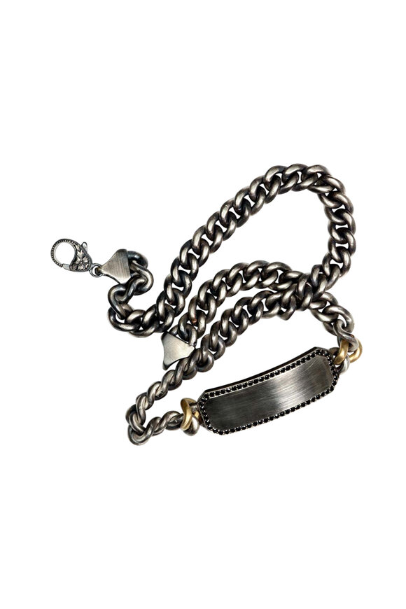 Sylva & Cie Black Diamond ID Bracelet 