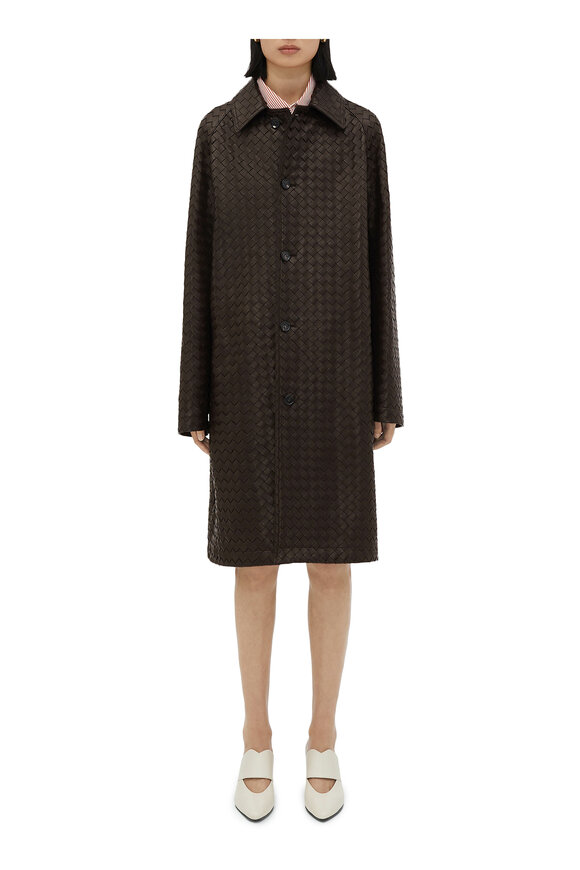 Bottega Veneta - Fondant Intrecciato Leather Coat