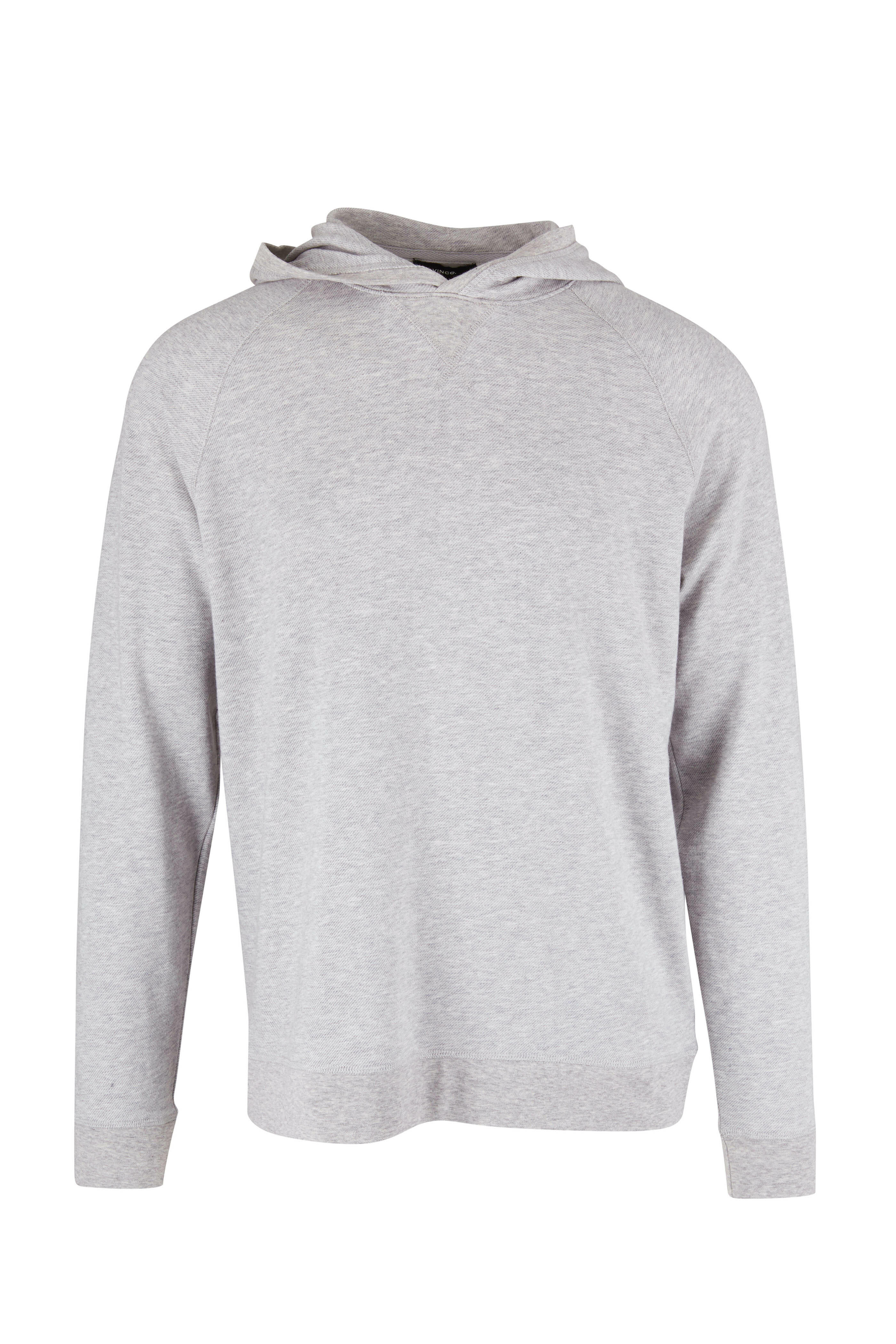 Vince - Gray Twill Cotton Hoodie
