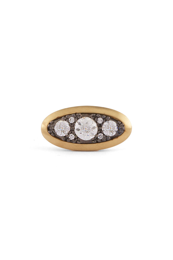 Sylva & Cie 18k Yellow Gold Oval Diamond Ring - view 1