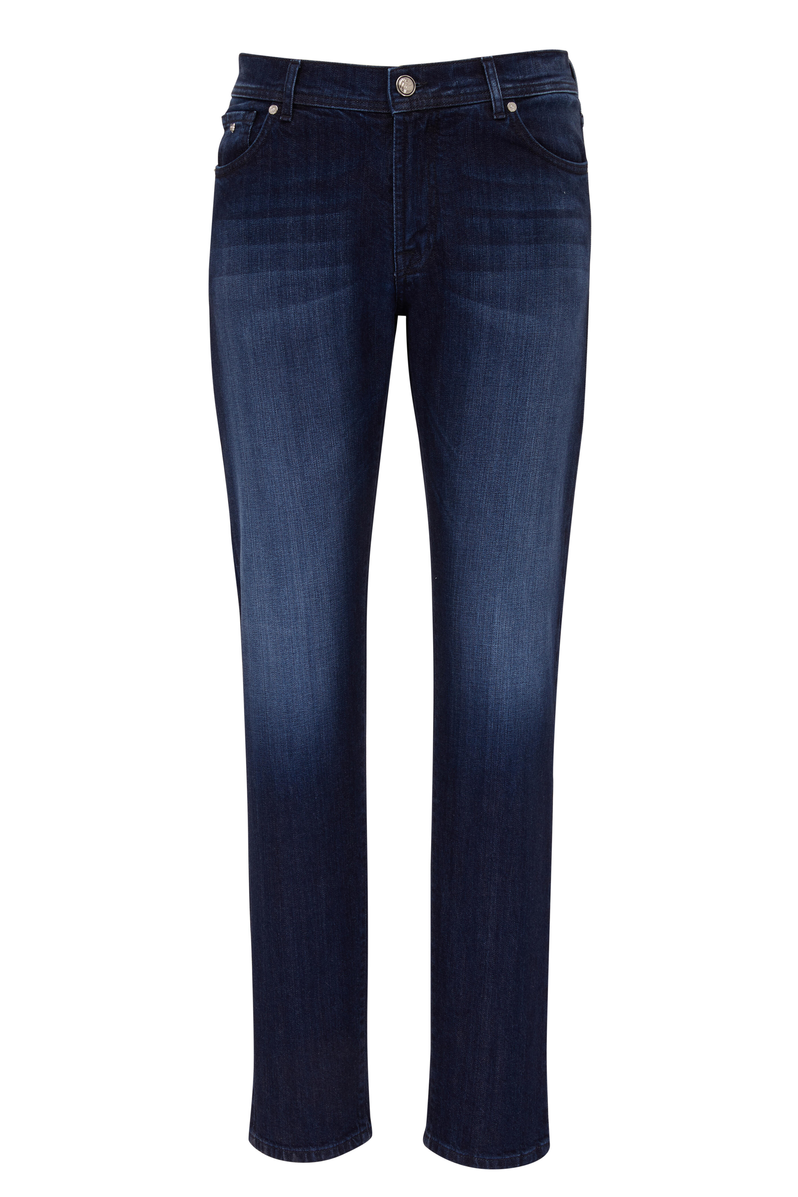 Marco Pescarolo - Vintage Dark Blue Denim Five Pocket Jean