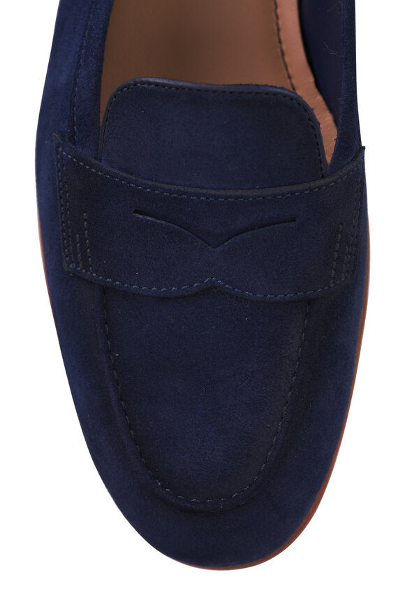 Santoni - Carla Navy Suede Loafer