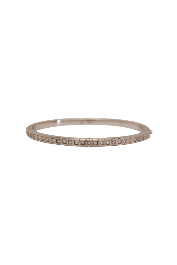 James Banks - White Gold & White Diamond Carousel I Bangle