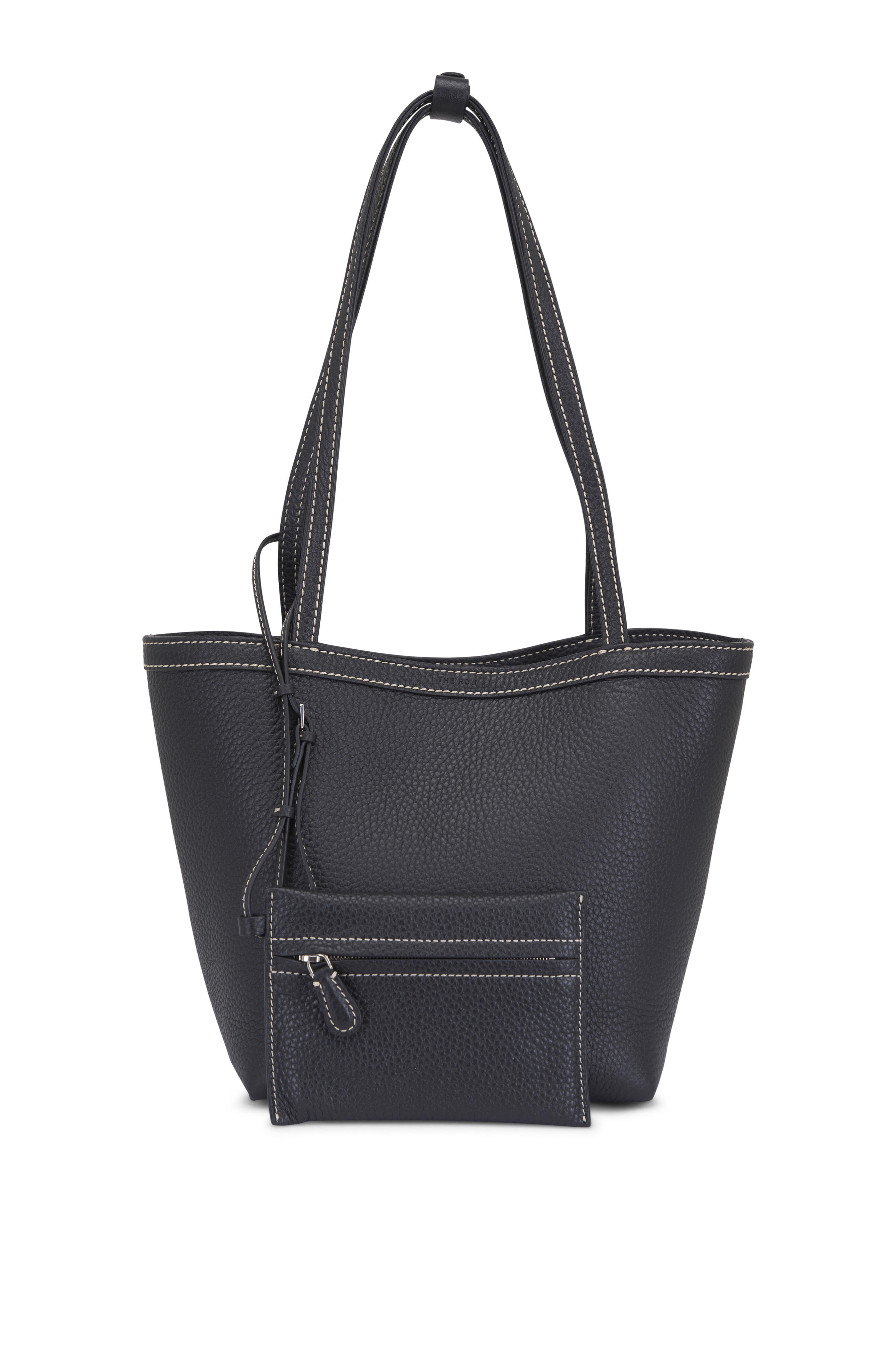 The Row - Medium Park Black & Ecru Stitch Tote