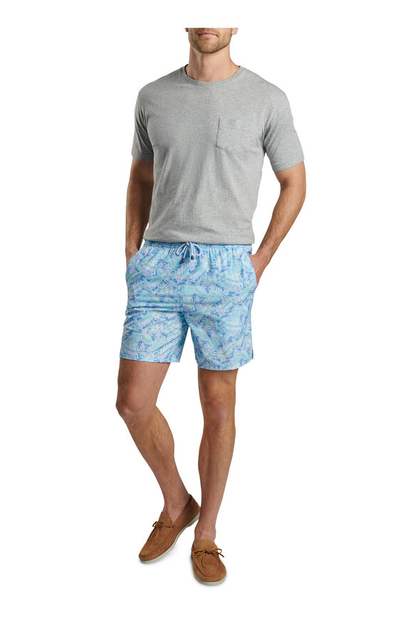 Peter Millar - Seaglass Teal Grace Bay Botanical Swim Trunks