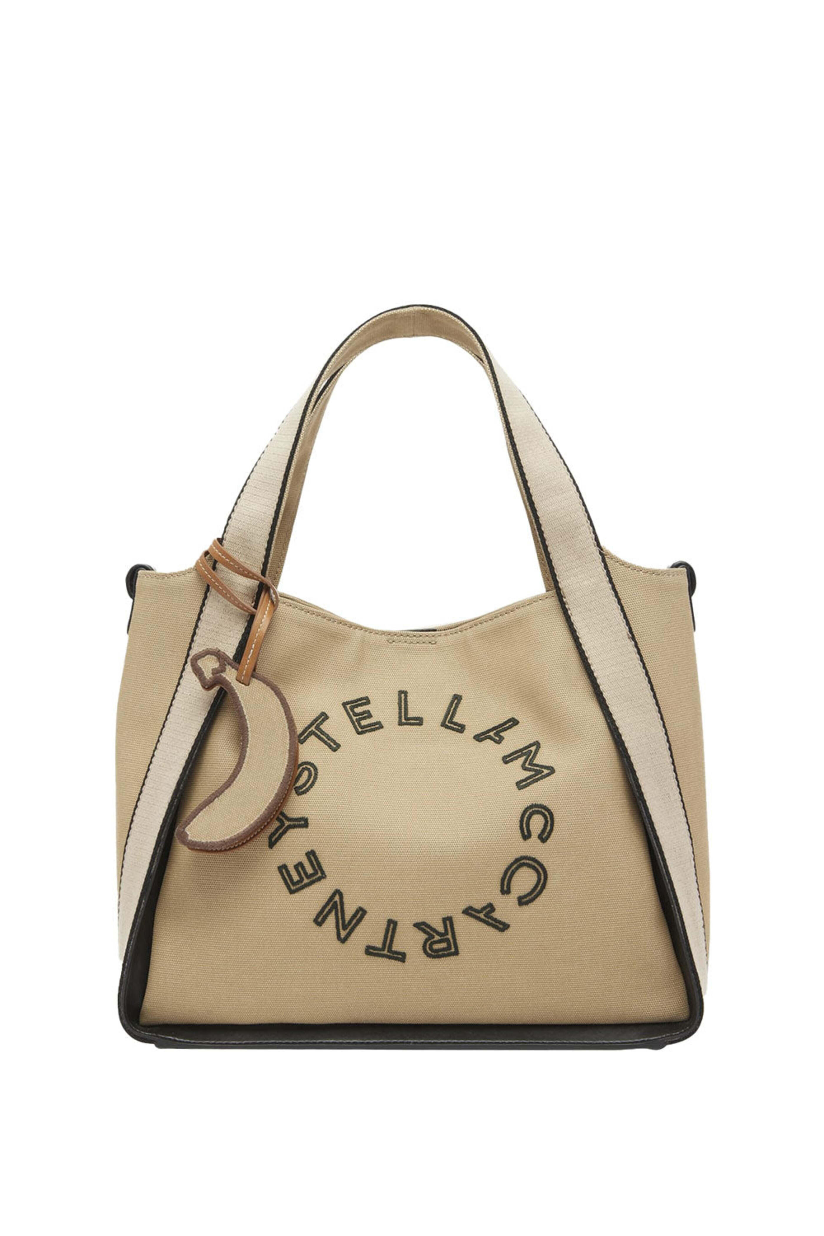 Stella McCartney - Logo Canvas Shopper Tote in Sand
