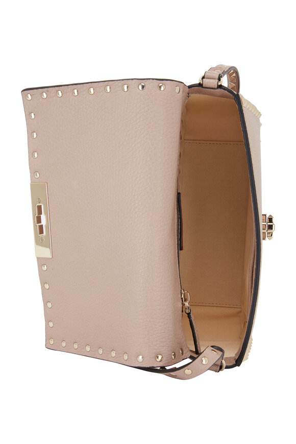 Valentino Garavani - Rockstud Poudre Leather Small Crossbody Bag