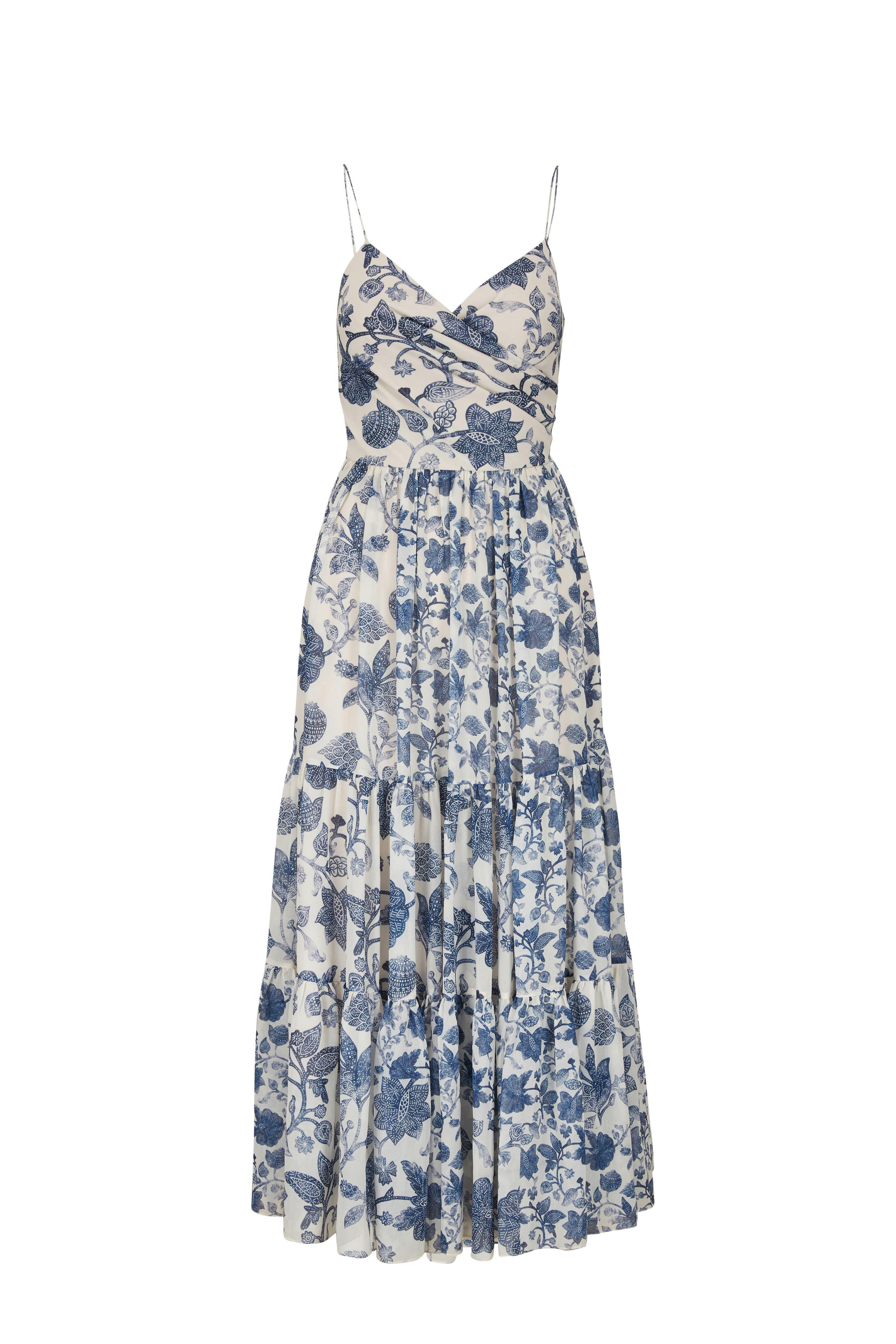 Sachin + Babi - Dalia Indigo & Ivory Watercolor Tapestry Dress