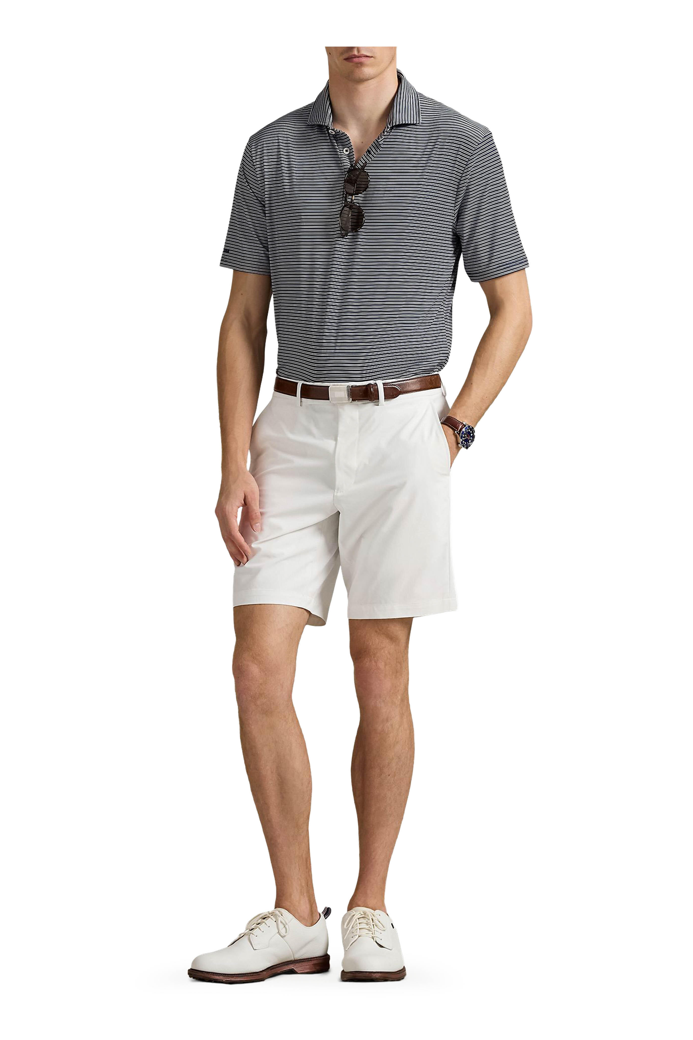 RLX Ralph Lauren - Airflow Navy & White Stripe Jersey Polo