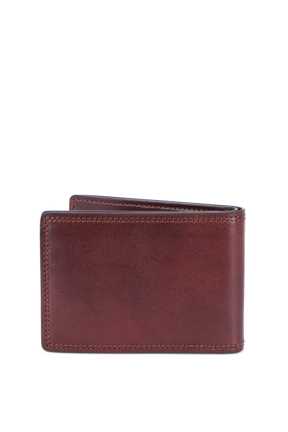 Bosca - Dark Brown Leather Small Bi-Fold Wallet