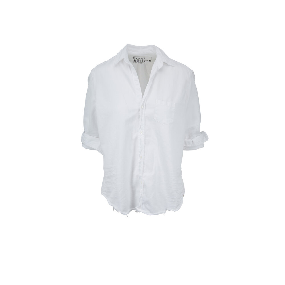 Frank & Eileen Eileen Relaxed Button-Up Shirt - Maroon/Blue