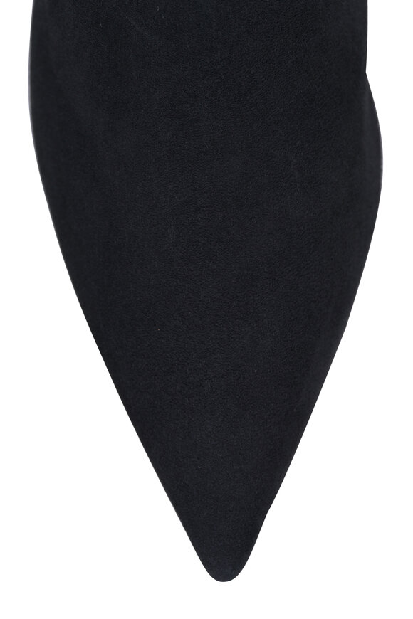 Santoni Sabine Black Suede Tall Boot, 55mm - view 5