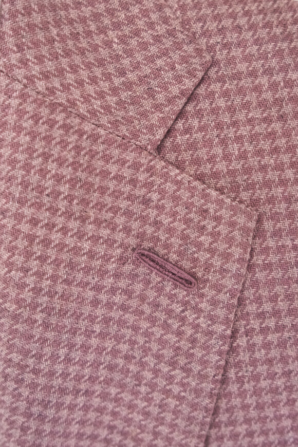 Atelier Munro Pink Houndstooth Silk Sportcoat - view 5