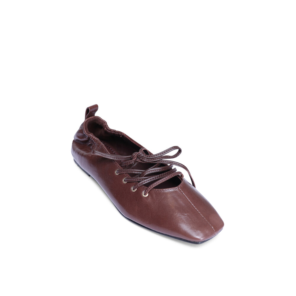 house on the hill Bonnet（Ballet）90 The Ballet Flat in Latte – von Holzhausen