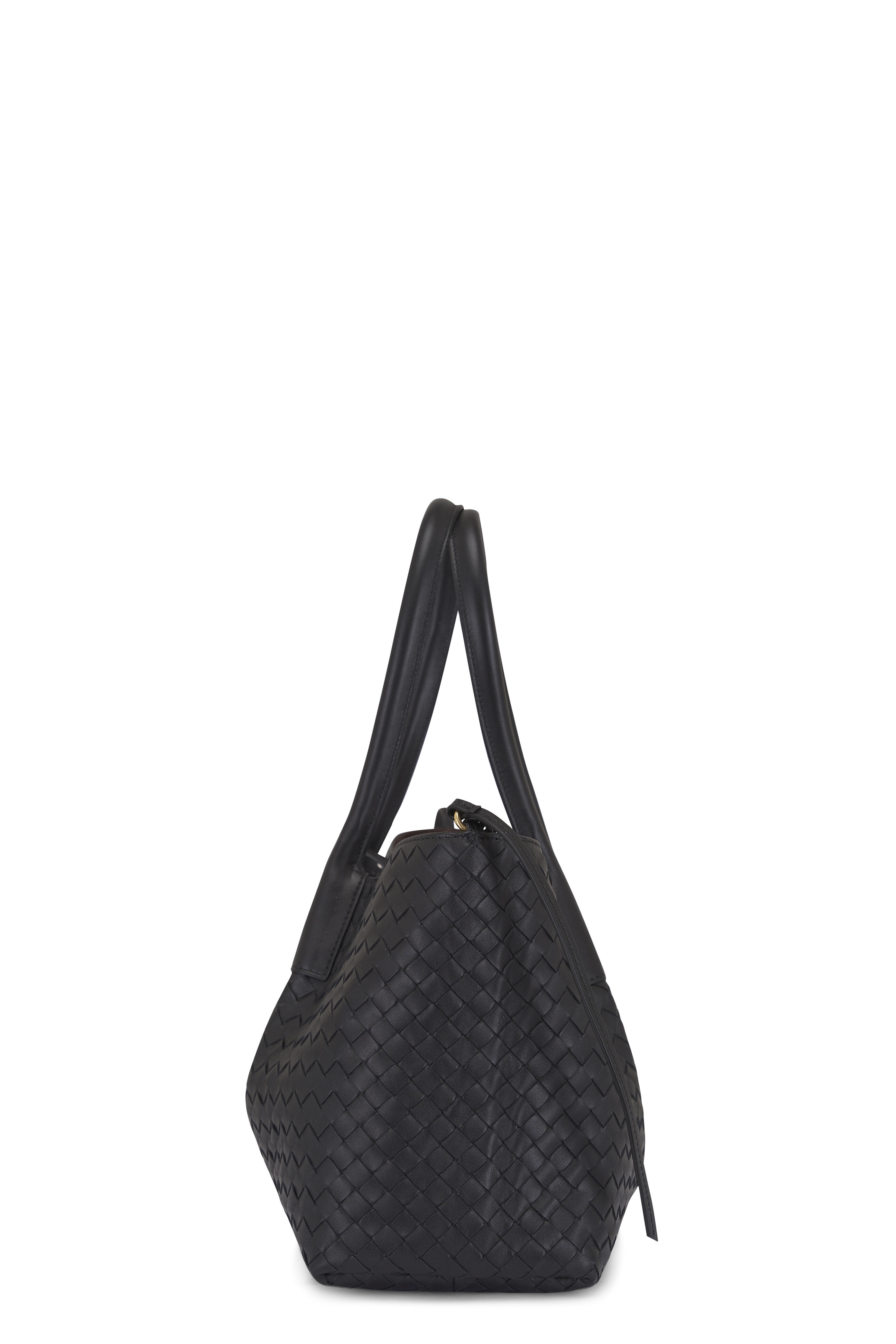 Bottega Veneta - Pinacoteca Black & Fondant Woven Leather Tote