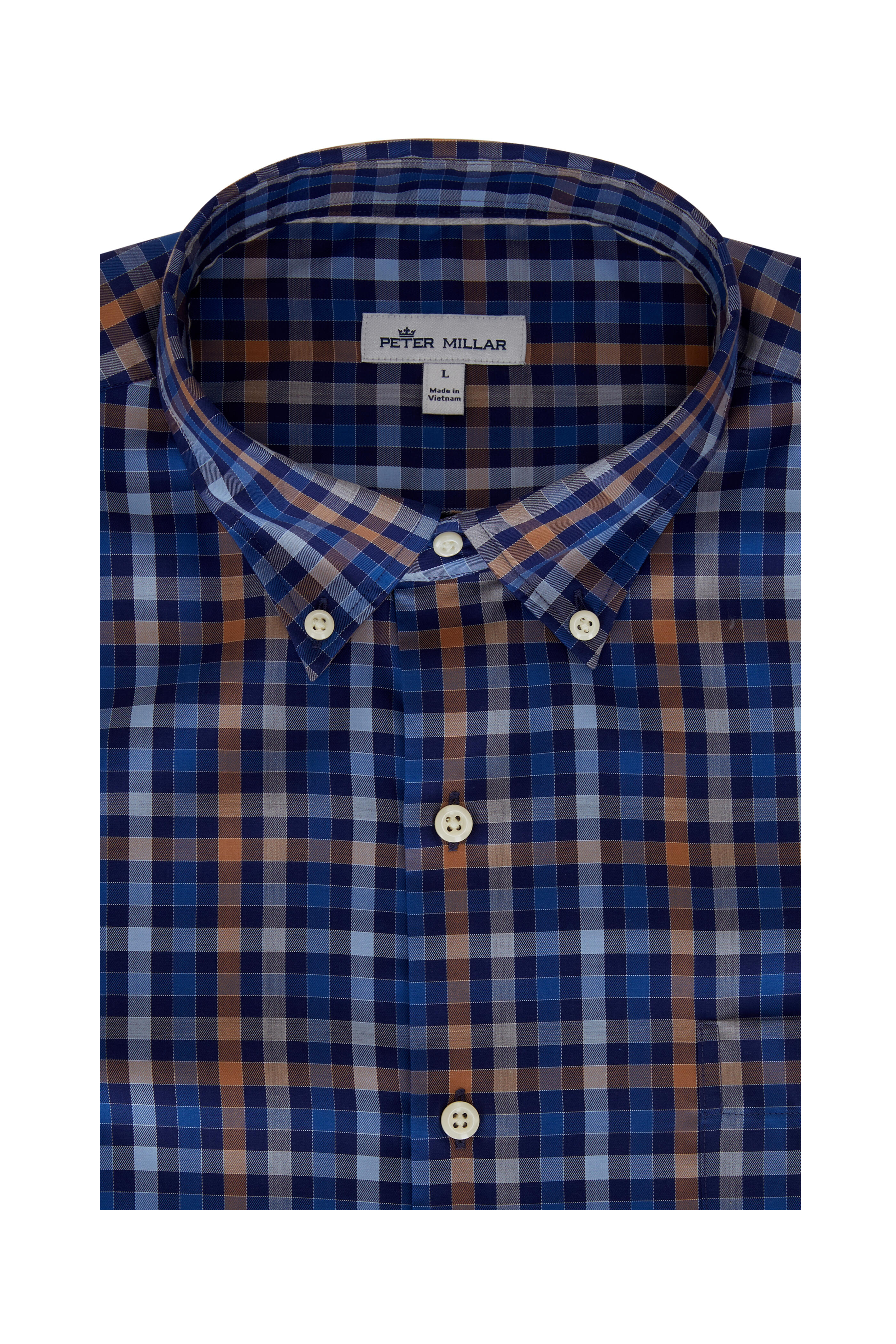 Peter Millar - Louis Brown & Blue Check Sport Shirt