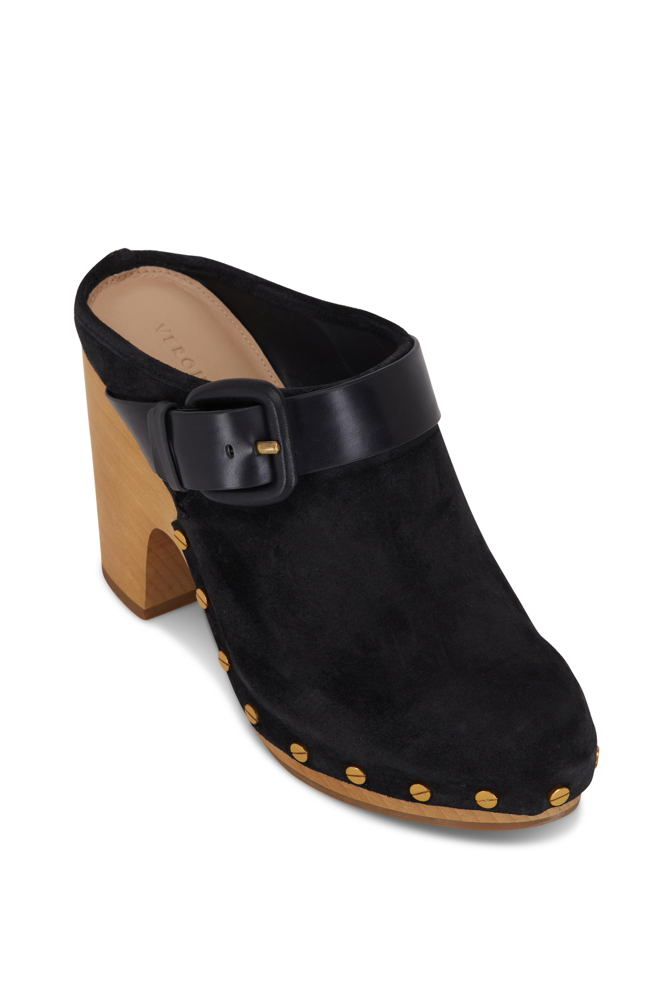 Veronica Beard - Dacey Black Suede Clog, 90mm