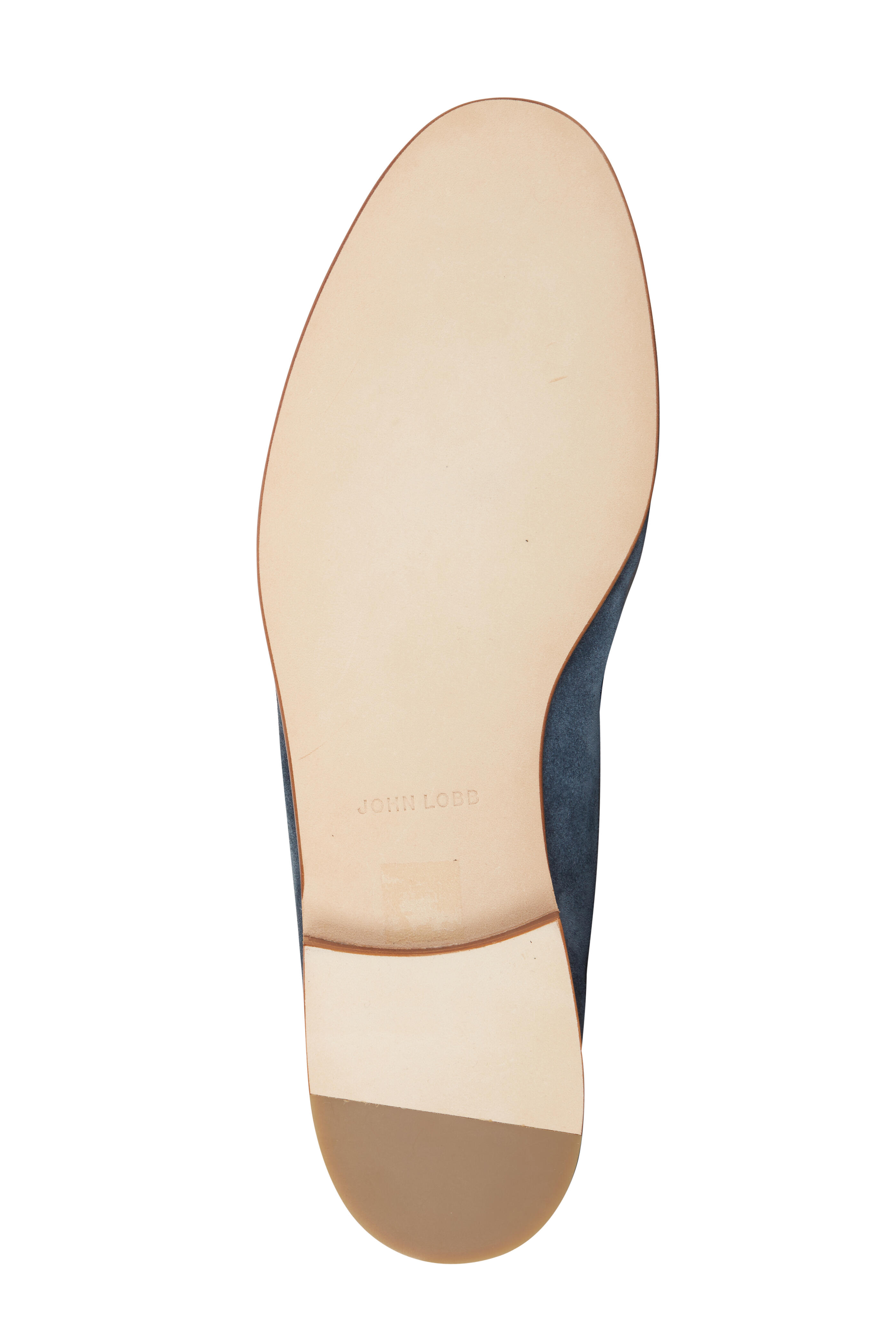 John Lobb - Hendra Navy Suede Penny Loafer