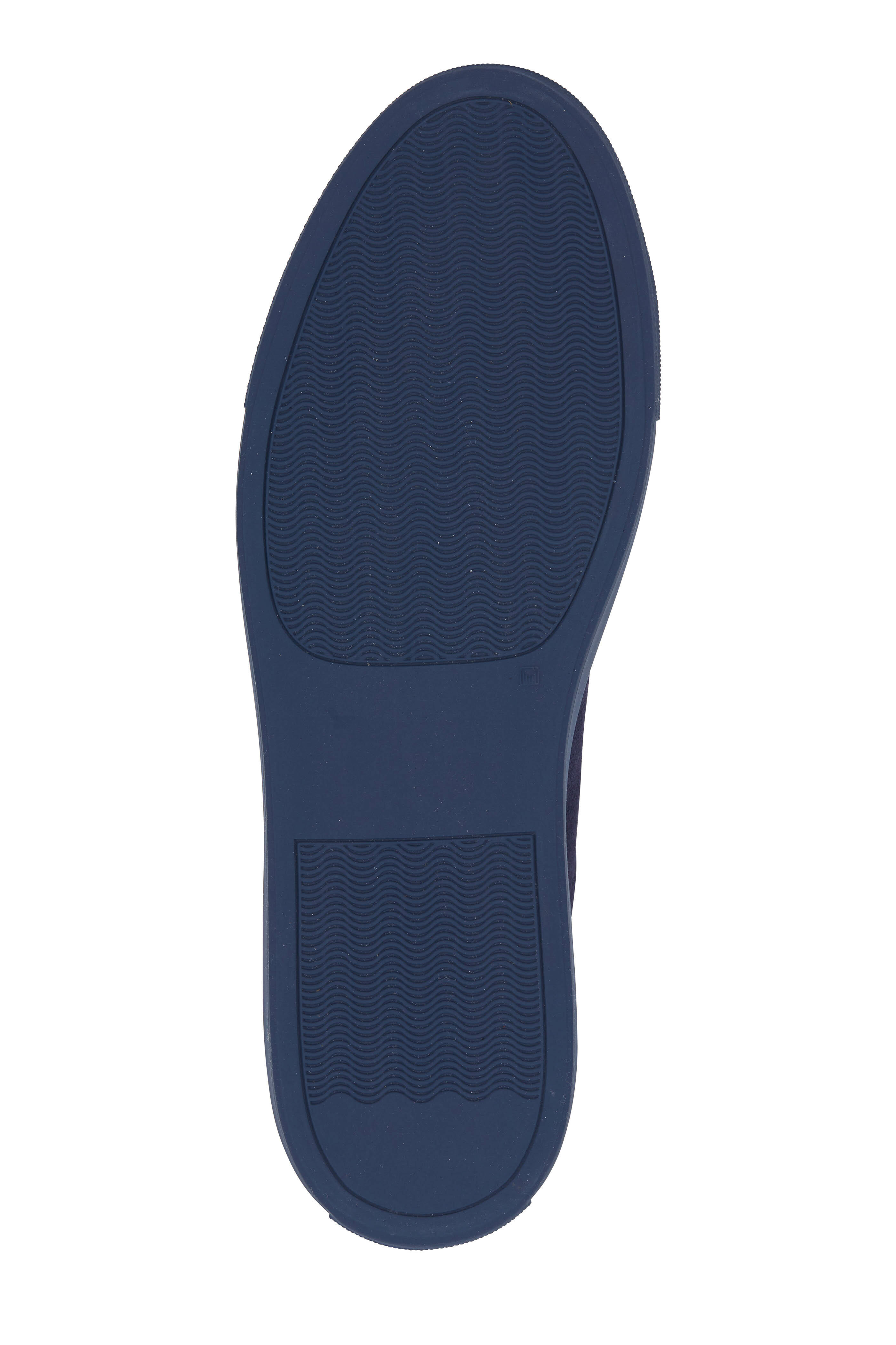 COMMON PROJECTS ネイビー スニーカー 41 Common Projects - Achilles Navy Blue Leather Low Top Sneaker
