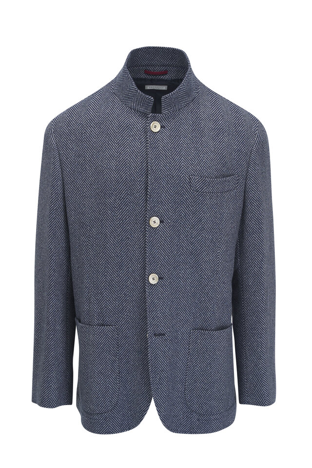 Brunello Cucinelli - Dark Gray Wool, Silk & Cashmere Down Coat