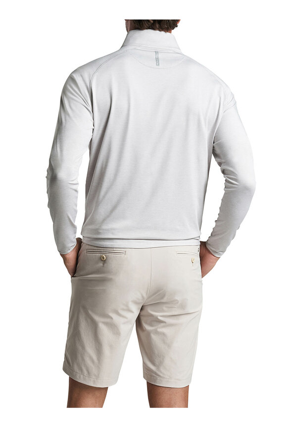 Peter Millar Stealth Light Gray Quarter Zip Pullover - view 3