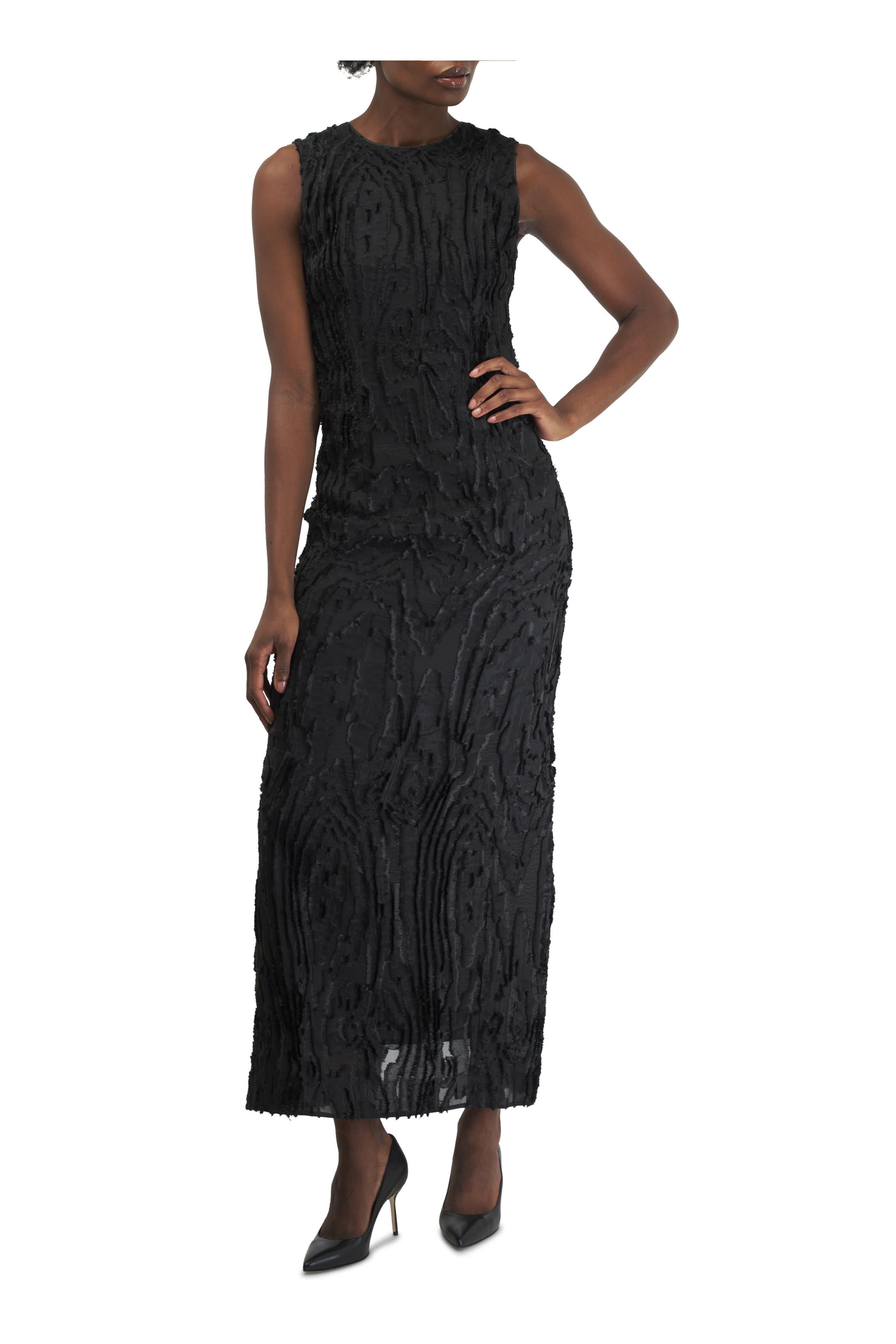 Lafayette 148 New York - Black Maxi Sheath Dress