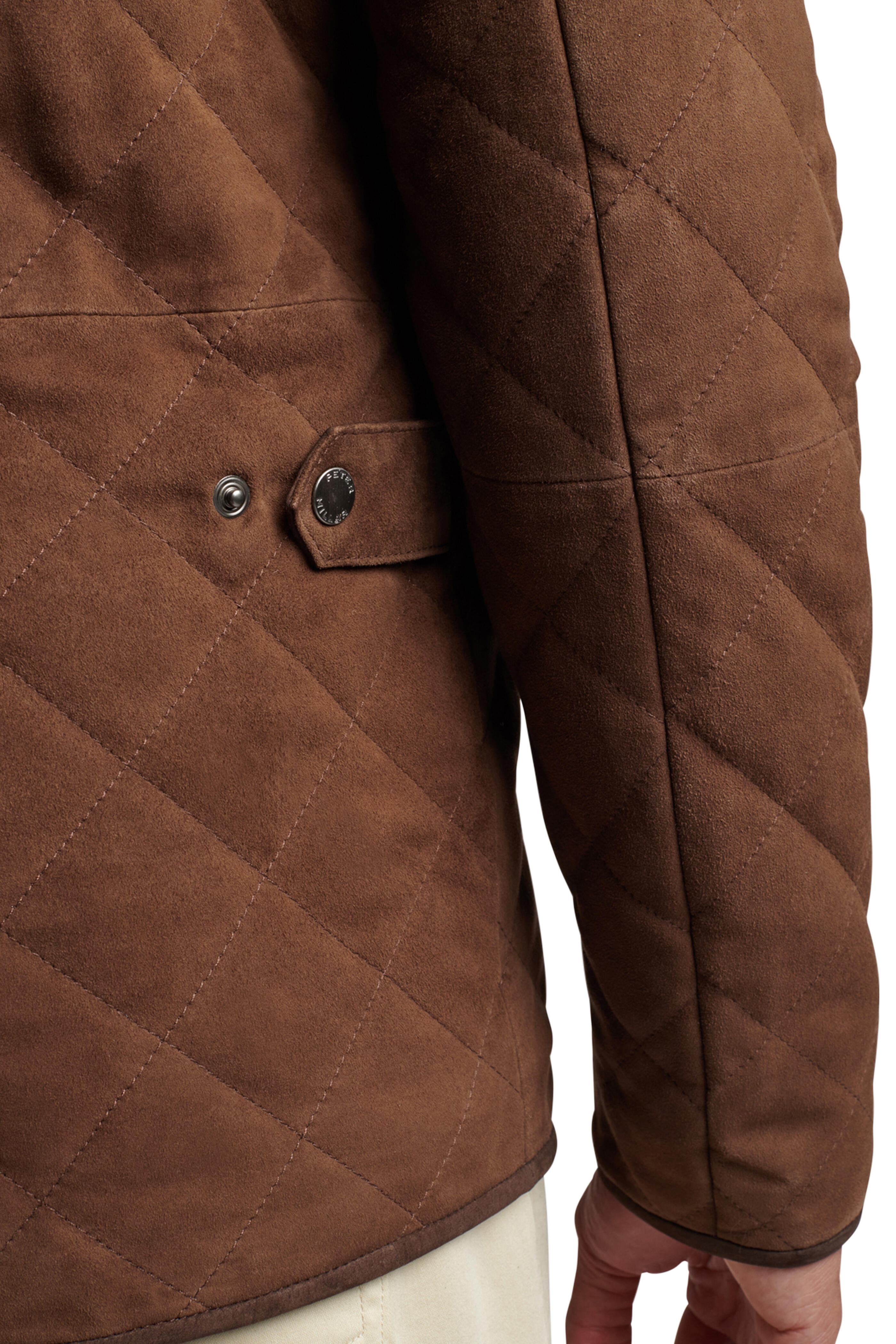 Peter Millar - Suffolk Espresso Quilted Suede Travel Coat