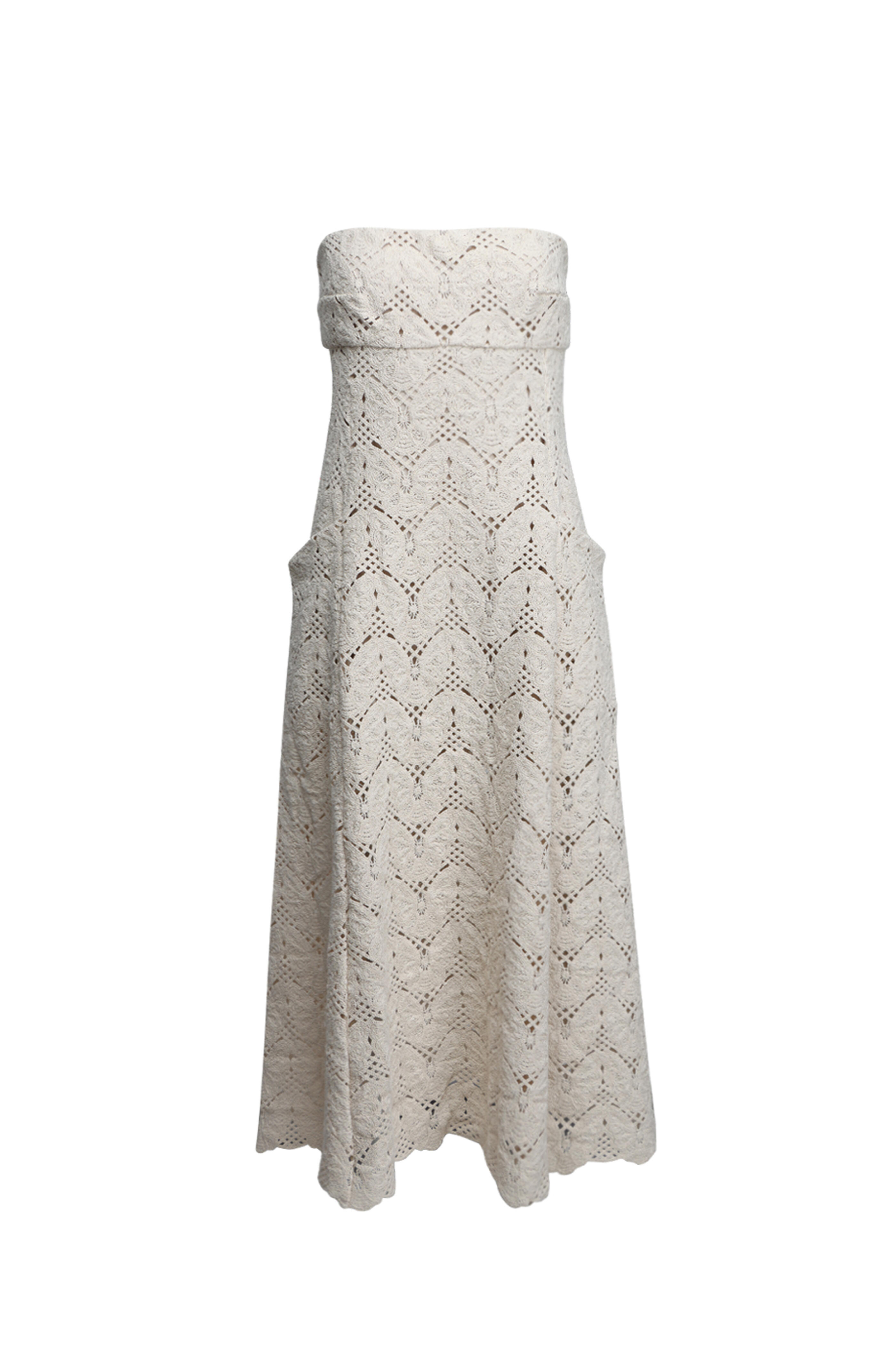Just Bee Queen - Alegra Beige Crochet Dress