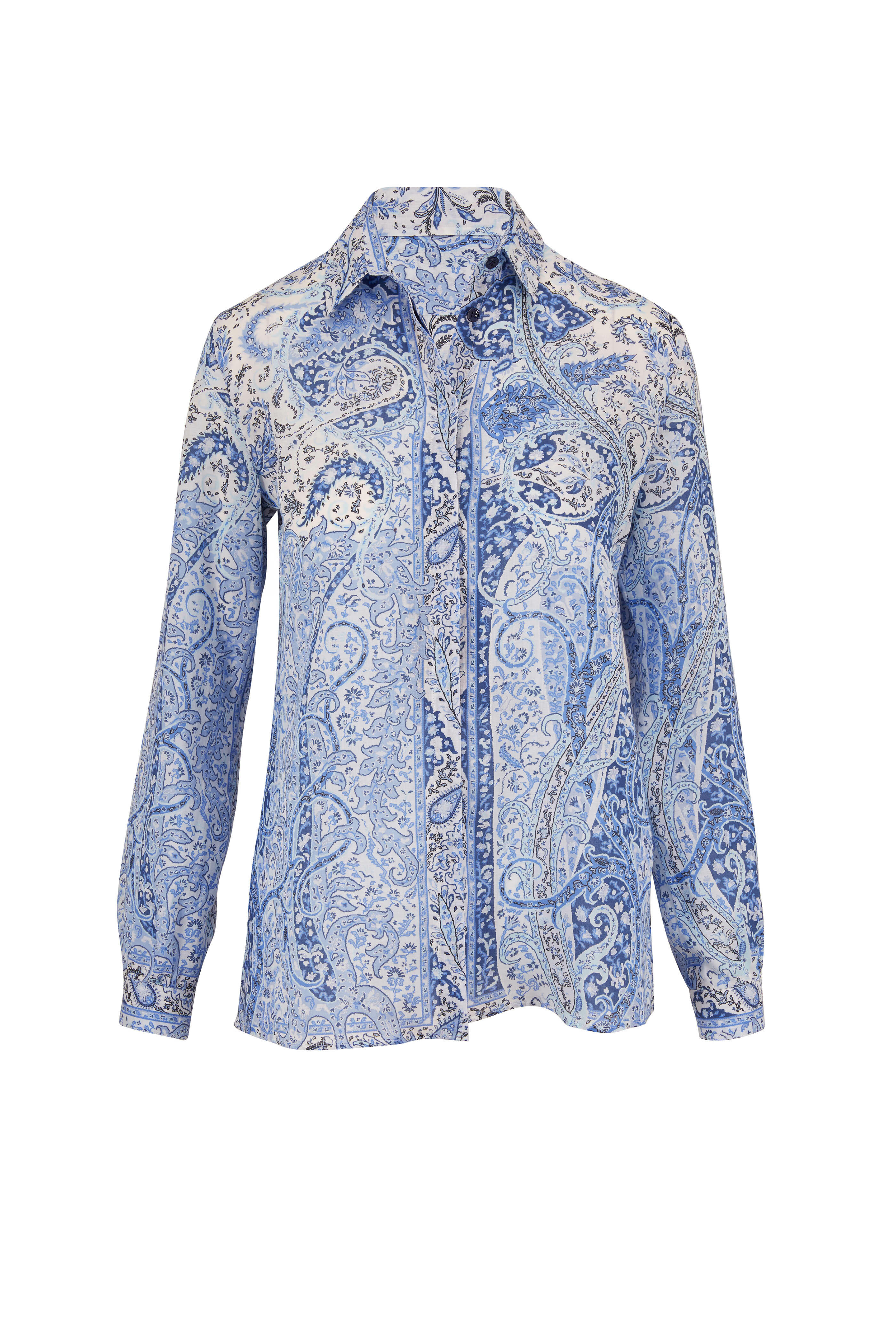 ETRO paisley button-down silk shirt