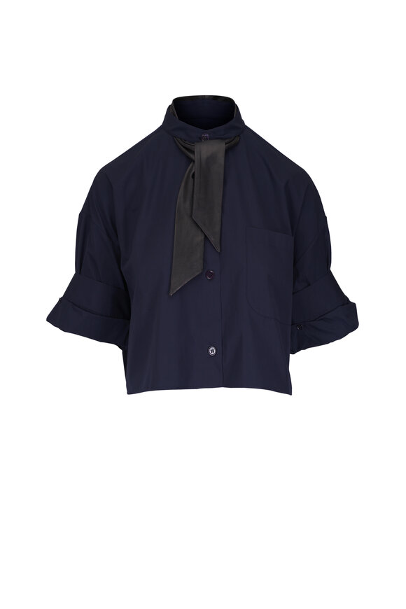 TWP Ex On Repeat Navy Blouse