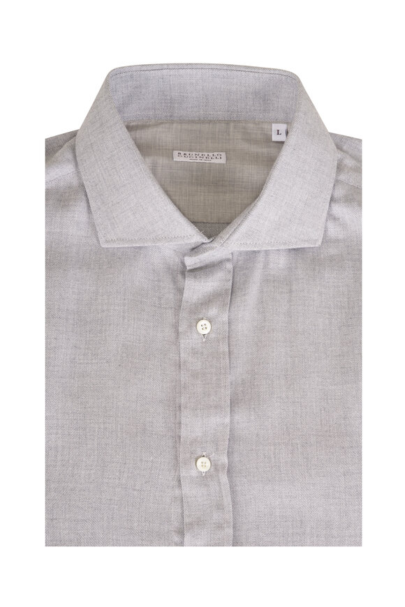 Brunello Cucinelli Gray Sport Shirt - view 1