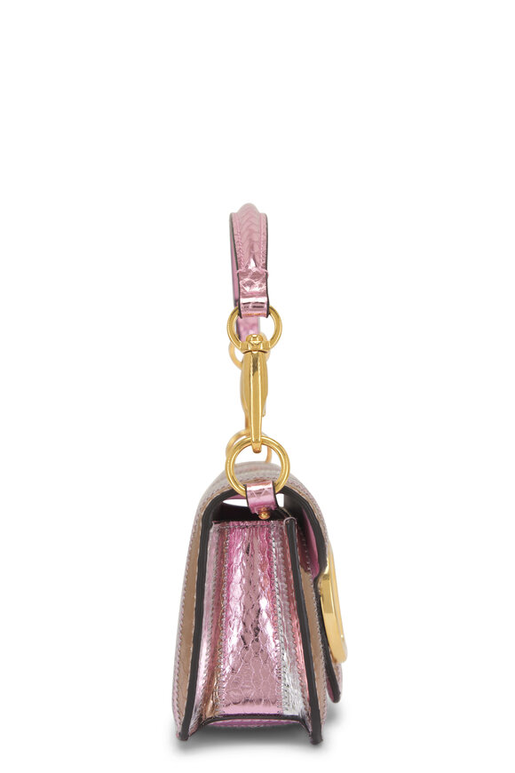 Valentino Garavani Small Loco Metallic Stripe Shoulder Bag - view 8