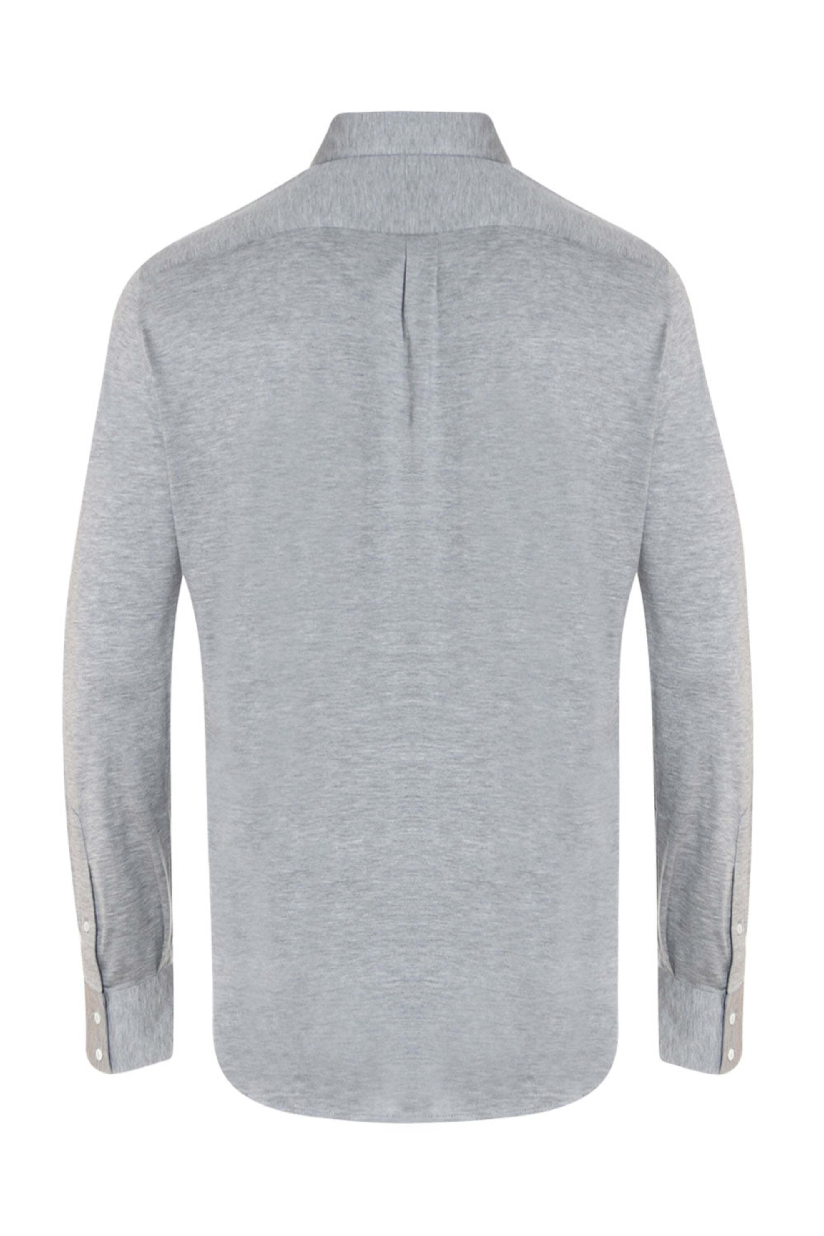 Brunello Cucinelli - Mid Grey Silk Blend Jersey Sportshirt