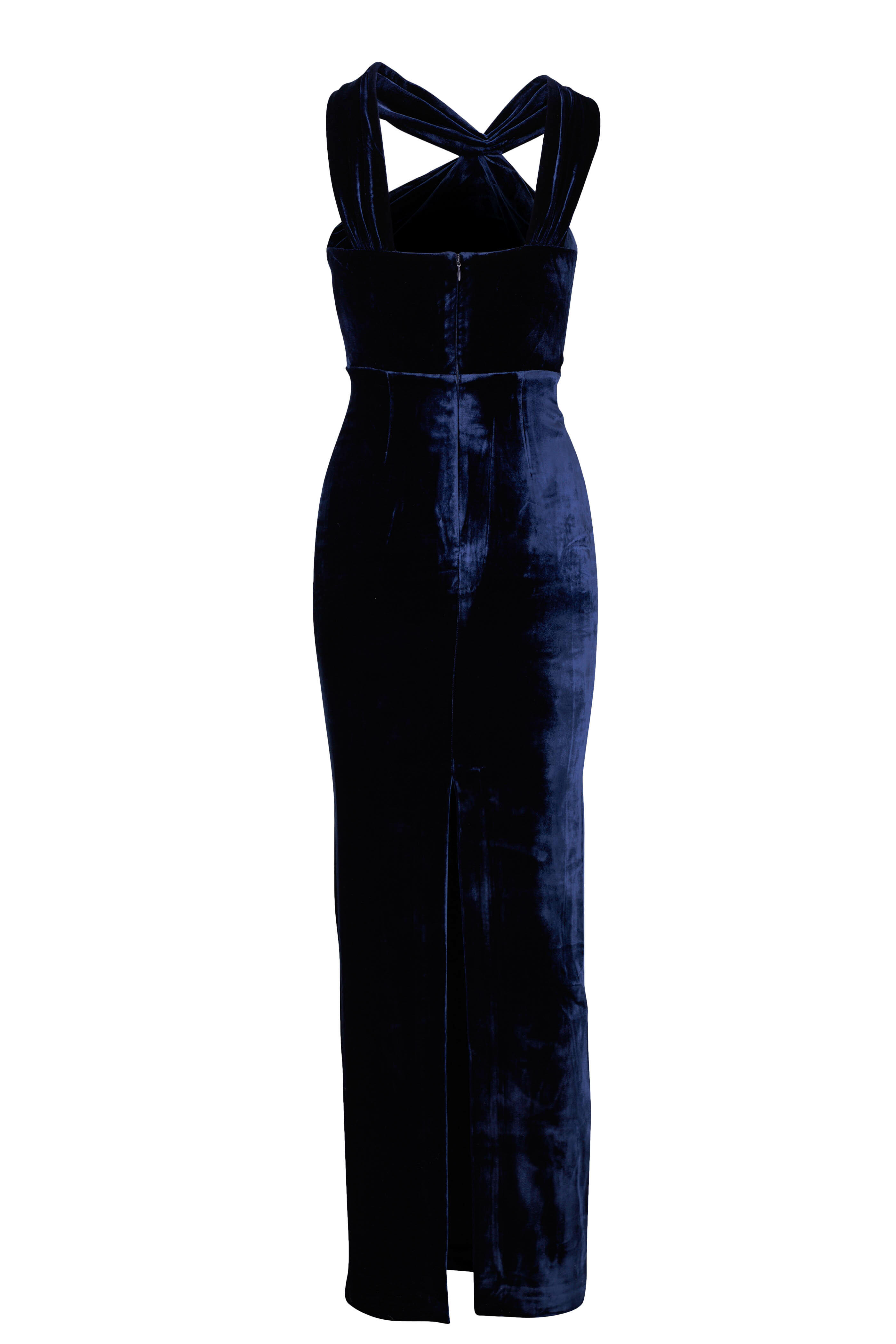 Roland Mouret off-shoulder velvet maxi dress - Black